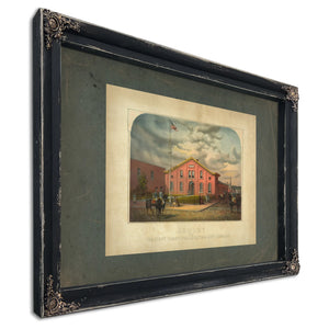Armory of the First Troop Philadelphia City Cavalry 1863 — Ebony Framed Canvas Print | Bella Frye