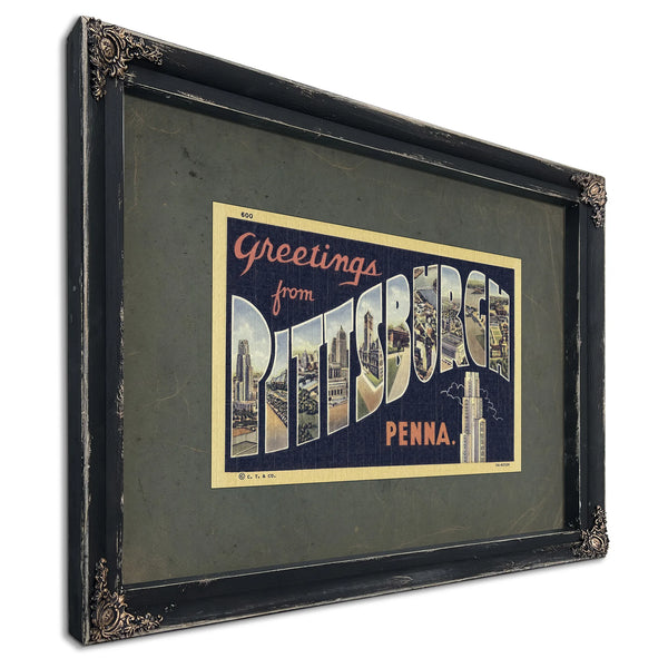 Pennsylvania Pittsburgh — Ebony Framed Canvas Print | Bella Frye