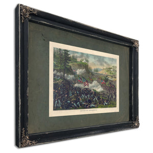 Battle of Chickamaugasept 19 2 1863federal Gen Rosecrans Com Confederate G — Ebony Framed Canvas Print | Bella Frye