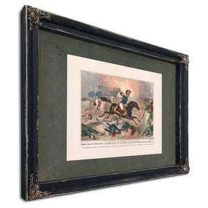 Gallant Charge of the Kentuckians at the Battle of Buena Vista Feby 23nd 184 — Ebony Framed Canvas Print | Bella Frye