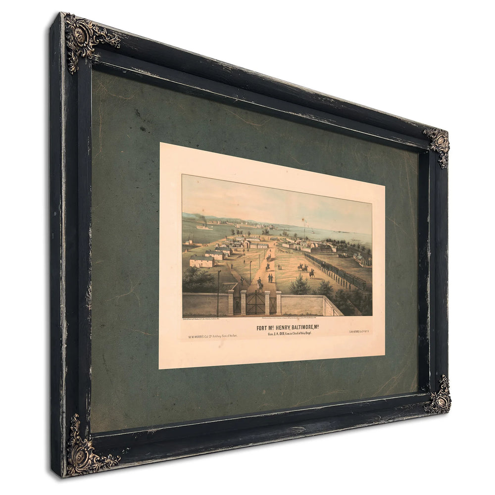 Fort Mchenry Baltimore Md 1861 — Ebony Framed Canvas Print | Bella Frye