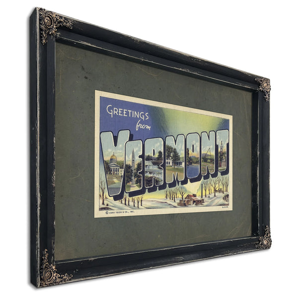 Vermont — Ebony Framed Canvas Print | Bella Frye