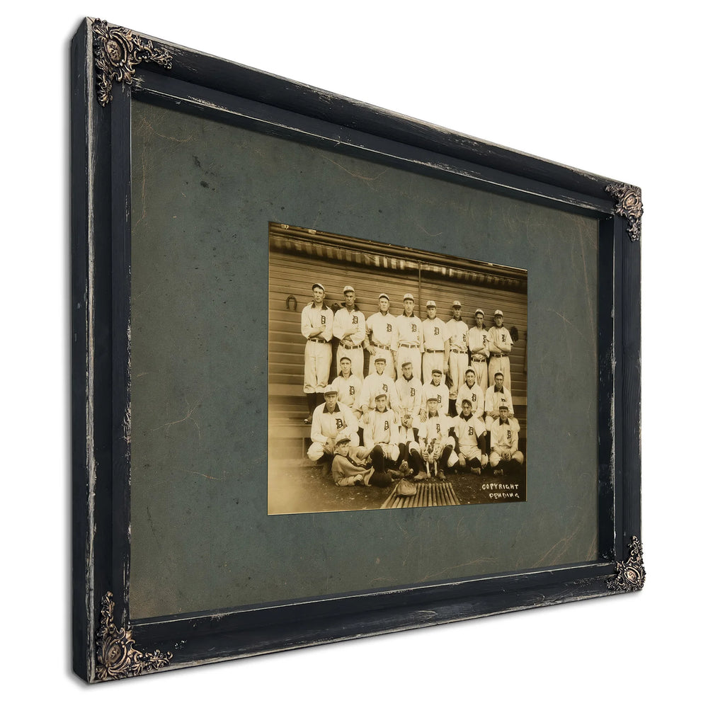 Detroit Tigers Champions of the American League in — Ebony Framed Canvas Print | Bella Frye