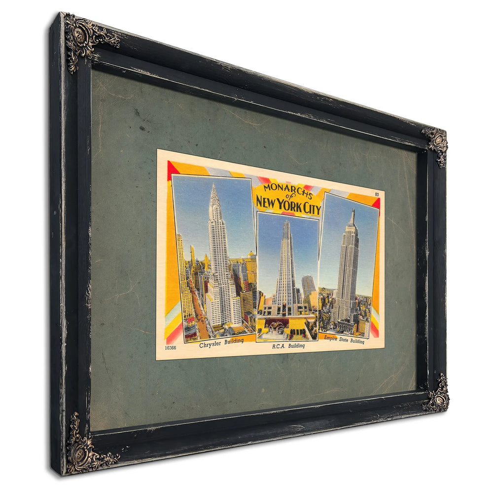 Steel Giants of the Machine Age — Ebony Framed Canvas Print | Bella Frye