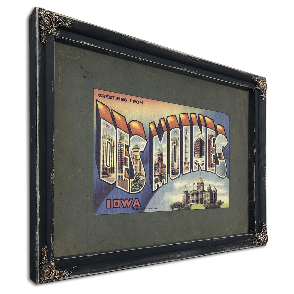 Iowa Des Moines — Ebony Framed Canvas Print | Bella Frye