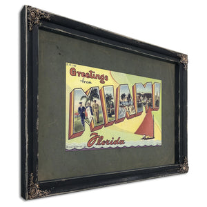 Florida Miami — Ebony Framed Canvas Print | Bella Frye