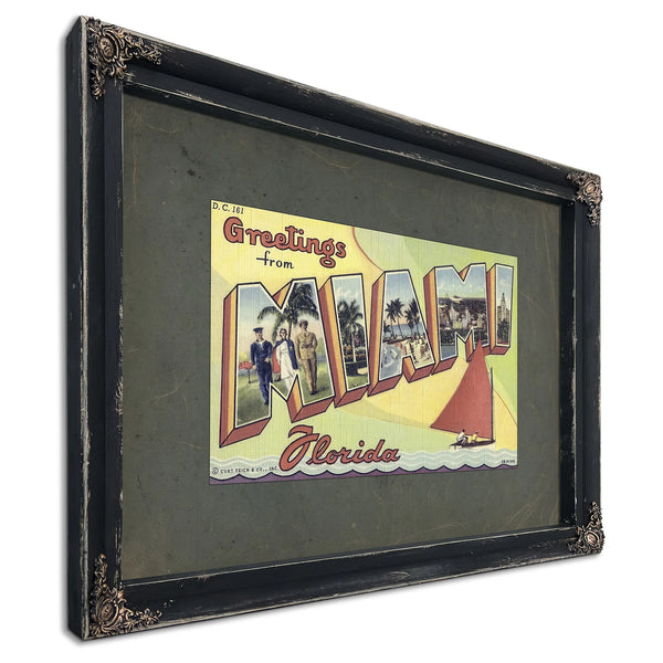 Florida Miami — Ebony Framed Canvas Print | Bella Frye