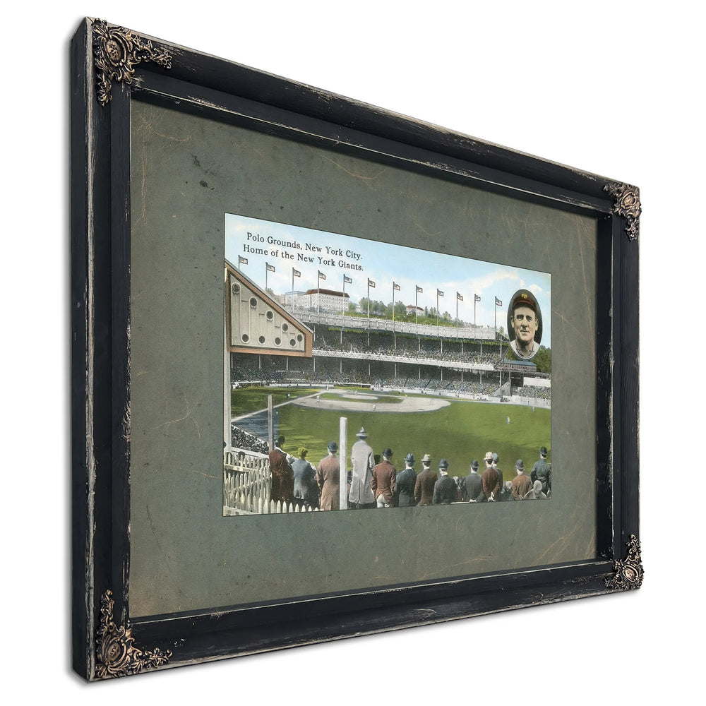 The Cathedral of American Pastime Polo Grounds Relic Print — Ebony Framed Canvas Print | Bella Frye