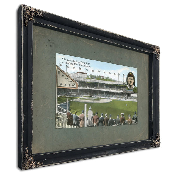 The Cathedral of American Pastime Polo Grounds Relic Print — Ebony Framed Canvas Print | Bella Frye