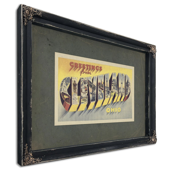 Ohio Cleveland — Ebony Framed Canvas Print | Bella Frye