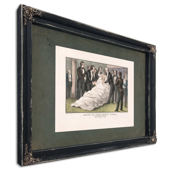 Death of John Quincy Adams at the Us Capitol Feby 23d 1848 1848 — Ebony Framed Canvas Print | Bella Frye