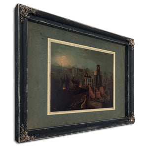 Chicago 1871 1871 — Ebony Framed Canvas Print | Bella Frye