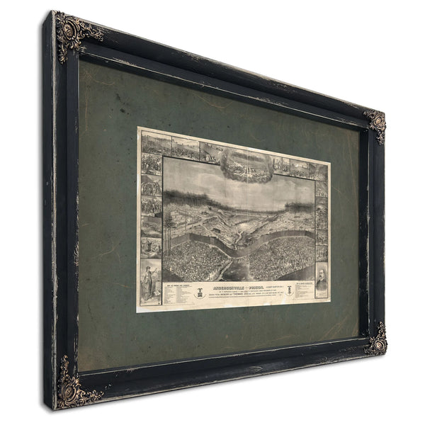 Andersonville Prison Camp Sumter Ga as it Appeared August 1st 1864 When it C — Ebony Framed Canvas Print | Bella Frye