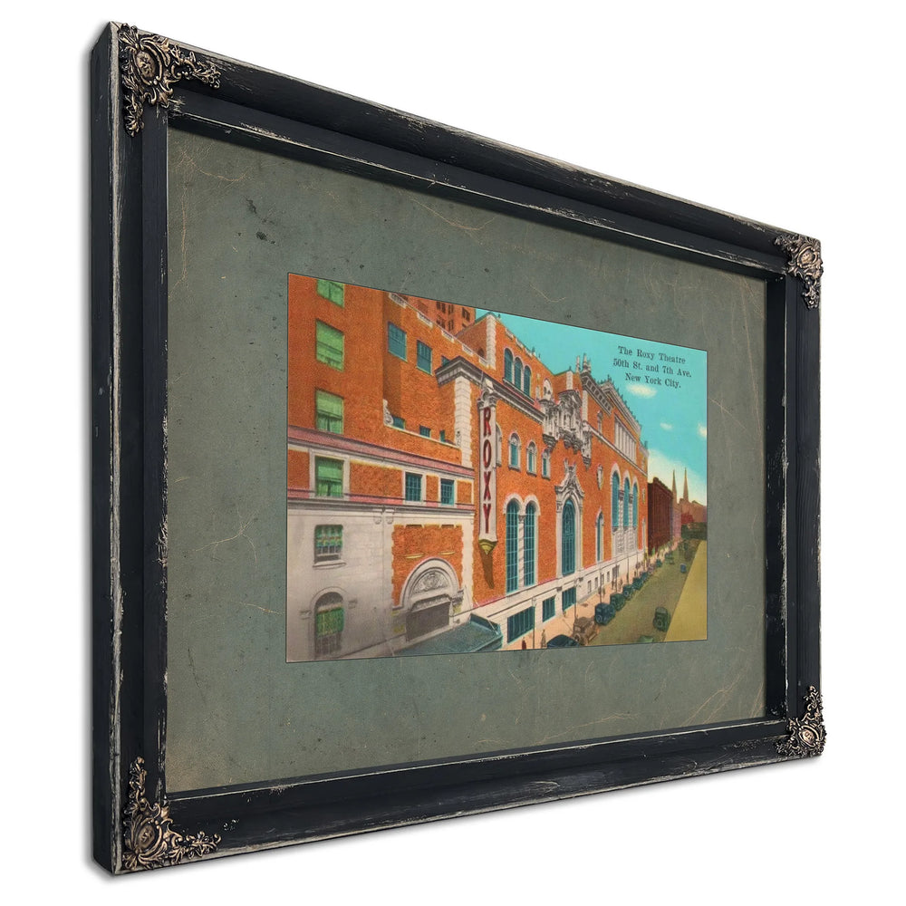 Cathedral of Dreams the Roxy Theatre — Ebony Framed Canvas Print | Bella Frye