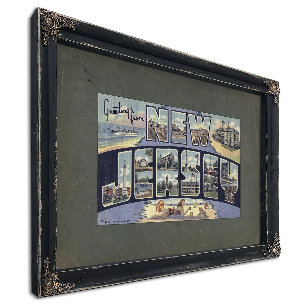 New Jersey — Ebony Framed Canvas Print | Bella Frye