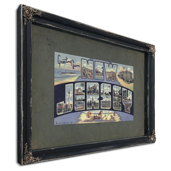 New Jersey — Ebony Framed Canvas Print | Bella Frye