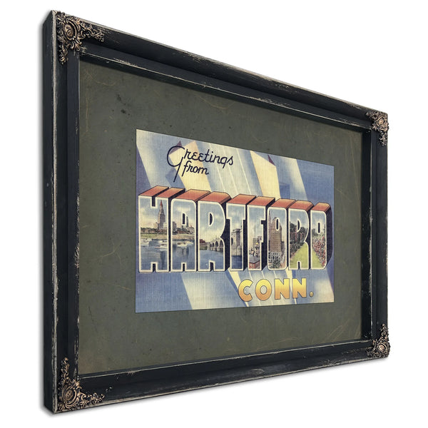 Connecticut Hartford — Ebony Framed Canvas Print | Bella Frye