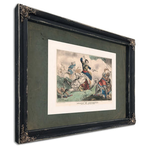 Death of Tecumseh Battle of the Thames Oct 18 1813 1846 — Ebony Framed Canvas Print | Bella Frye