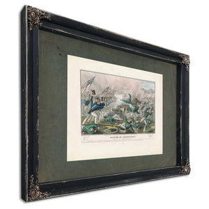 Battle of Churubuscofought Near the City of Mexico 2th of August 1847 1847 — Ebony Framed Canvas Print | Bella Frye