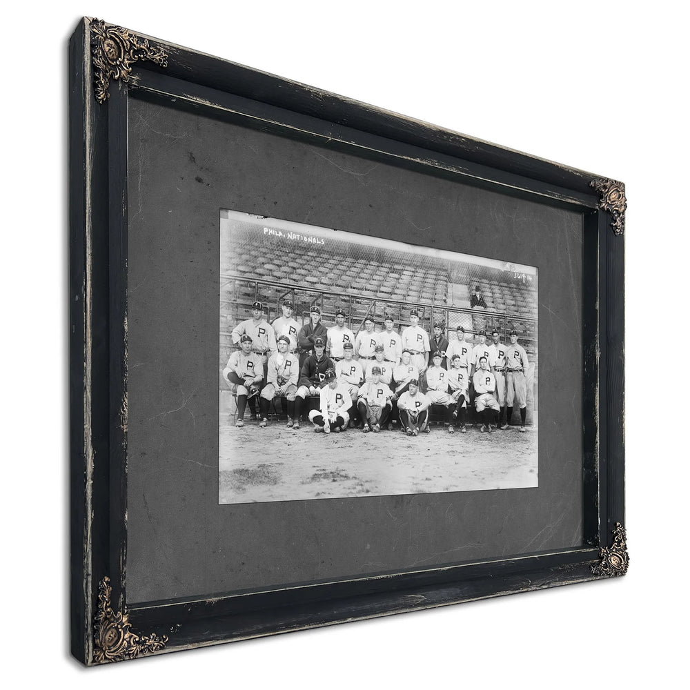 Philadelphia Nl World Series Team Baseball Loc — Ebony Framed Canvas Print | Bella Frye