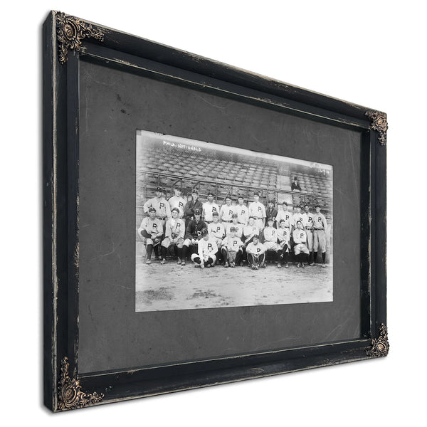 Philadelphia Nl World Series Team Baseball Loc — Ebony Framed Canvas Print | Bella Frye