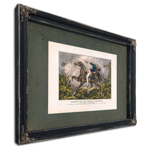 Death of Colonel John J Hardin of the 1st Regiment Illinois Volunteers 1847 — Ebony Framed Canvas Print | Bella Frye