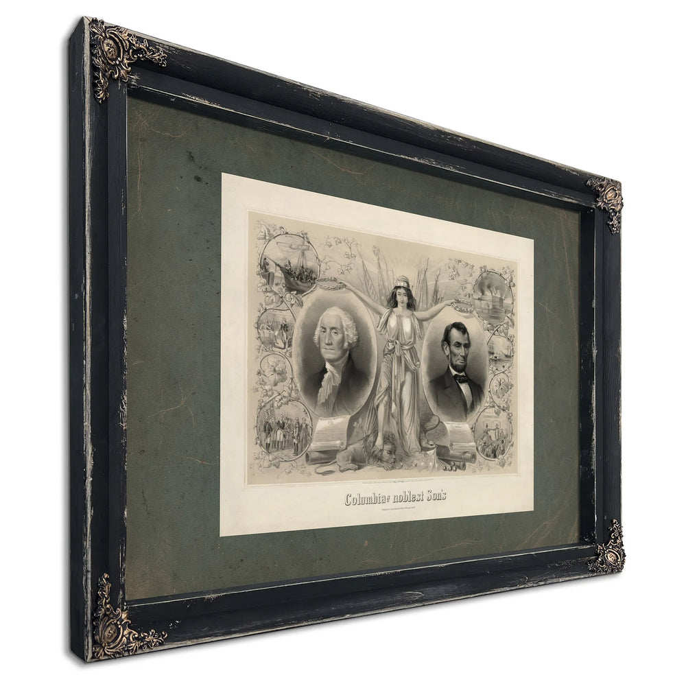 Columbias Noblest Sons 1865 — Ebony Framed Canvas Print | Bella Frye