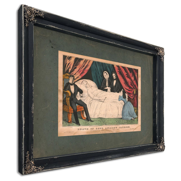 Death of General Andrew Jackson President of the United States From 1829 to — Ebony Framed Canvas Print | Bella Frye