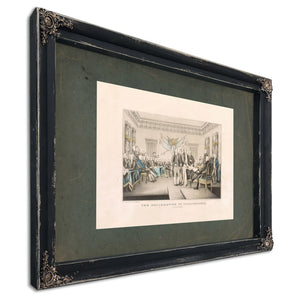 Declaration of Independence July 4th 1776 1835 1856 — Ebony Framed Canvas Print | Bella Frye