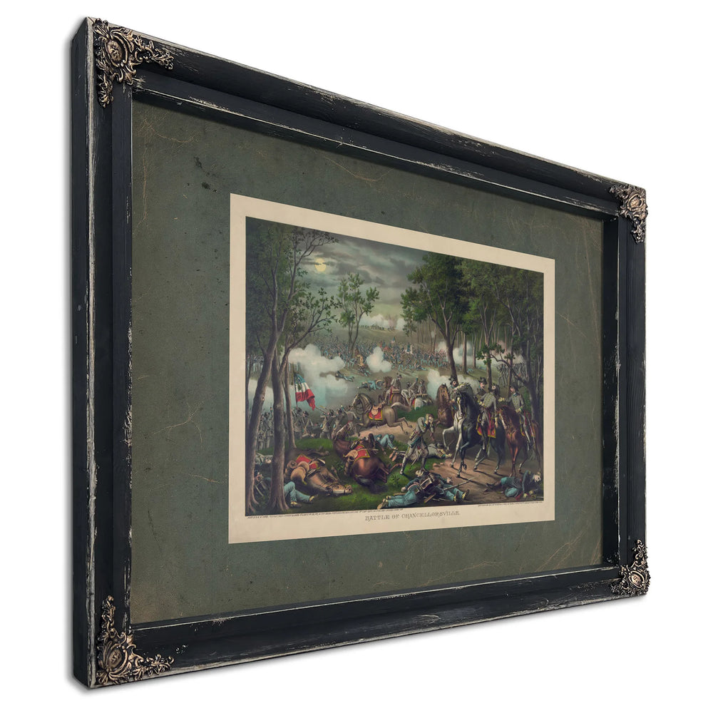 Battle of Chancellorsville 189 — Ebony Framed Canvas Print | Bella Frye