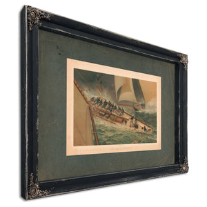 Dash Around the Lightship 1887 — Ebony Framed Canvas Print | Bella Frye
