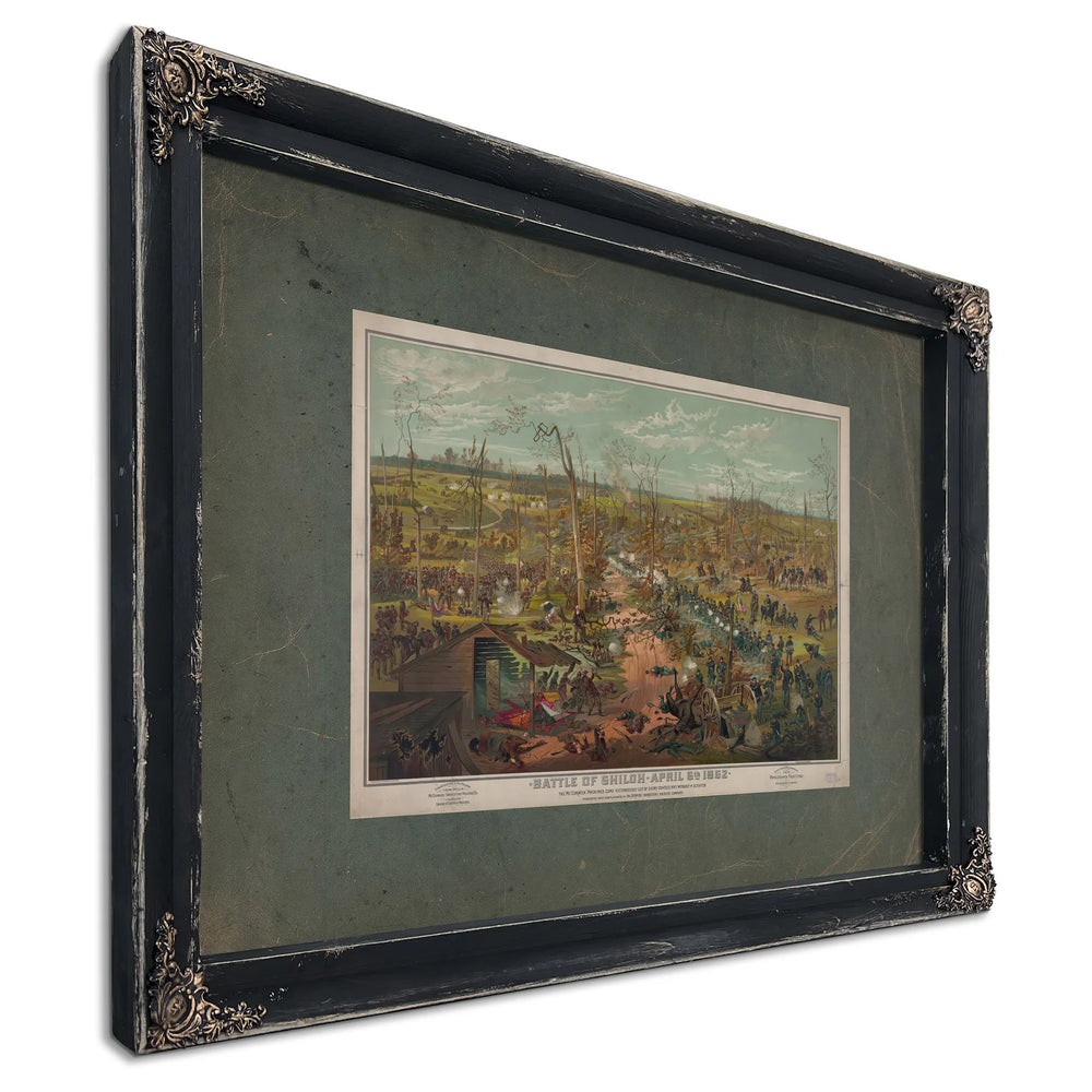 Battle of Shiloh April 6th 1862 1862 — Ebony Framed Canvas Print | Bella Frye