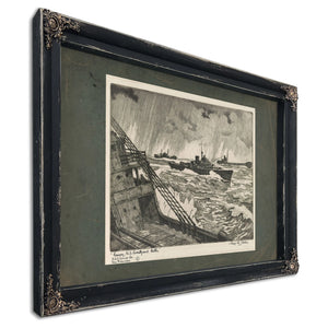 Convoy Us Coastguard Cutter 19th Century — Ebony Framed Canvas Print | Bella Frye