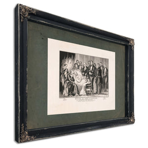 Death of General Zachary Taylor 185 — Ebony Framed Canvas Print | Bella Frye