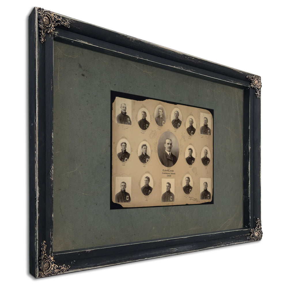 Cleveland Blues Baseball Team 192 — Ebony Framed Canvas Print | Bella Frye
