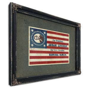 for President Abram Lincoln for Vice President Hannibal Hamlin 186 — Ebony Framed Canvas Print | Bella Frye