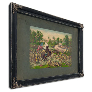 Battle of Quingua Phil I April 23 1899 1899 — Ebony Framed Canvas Print | Bella Frye