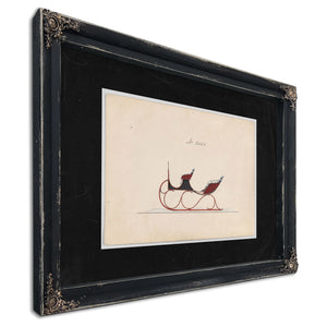Design for Victoria Sleigh No 3551 — Ebony Framed Canvas Print | Bella Frye