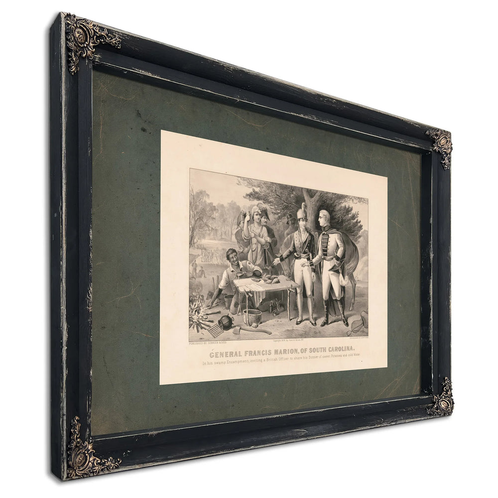 General Francis Marion of South Carolina 1876 — Ebony Framed Canvas Print | Bella Frye