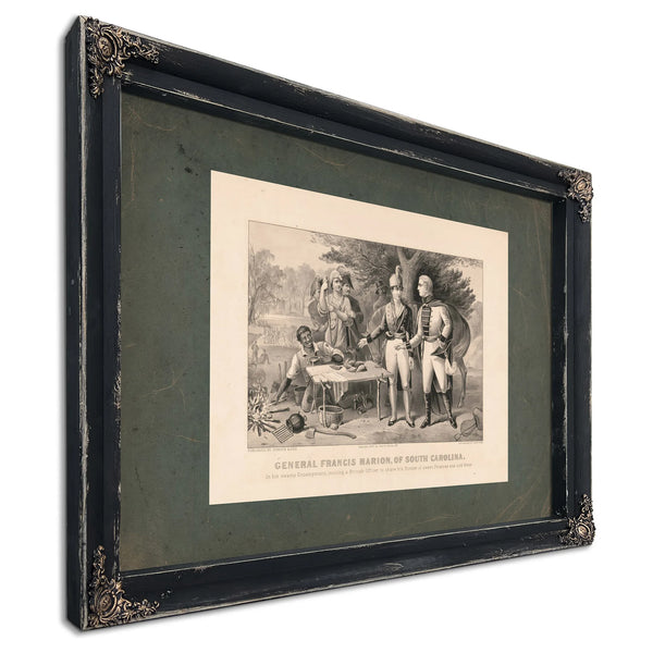 General Francis Marion of South Carolina 1876 — Ebony Framed Canvas Print | Bella Frye