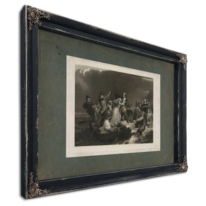 Landing of the Pilgrims on Plymouth Rock 162 1869 — Ebony Framed Canvas Print | Bella Frye