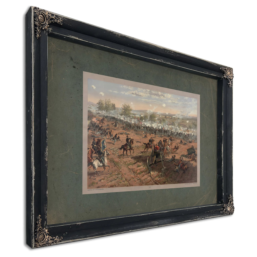 Battle of Gettysburg 1887 — Ebony Framed Canvas Print | Bella Frye