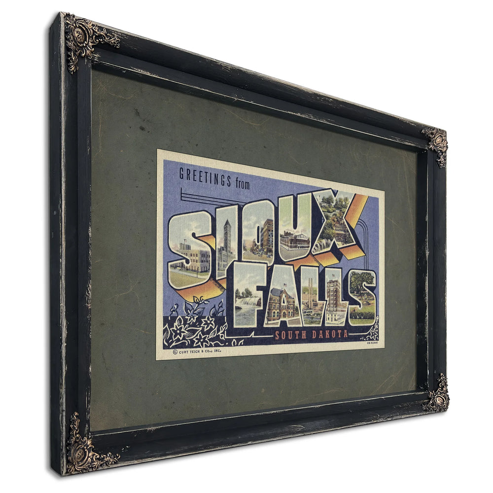 South Dakota Sioux Falls — Ebony Framed Canvas Print | Bella Frye