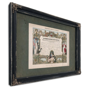 Emancipation Ordinance of Missouri an Ordinance Abolishing Slavery in Missou — Ebony Framed Canvas Print | Bella Frye