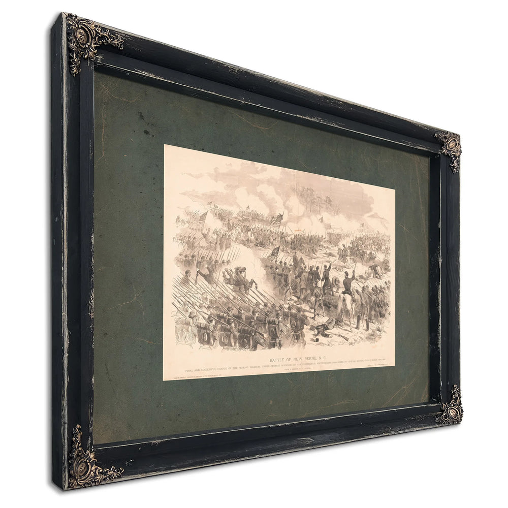Battle of New Berne Nc 1885 — Ebony Framed Canvas Print | Bella Frye