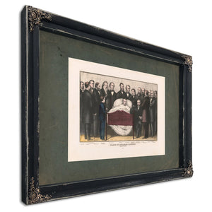 Death of Abraham Lincoln April 15th 1865 1865 — Ebony Framed Canvas Print | Bella Frye