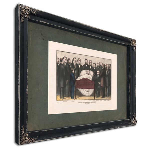 Death of Abraham Lincoln April 15th 1865 1865 — Ebony Framed Canvas Print | Bella Frye
