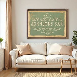 Personalized Bar Sign, Drink Up / Life Is Short, image 5