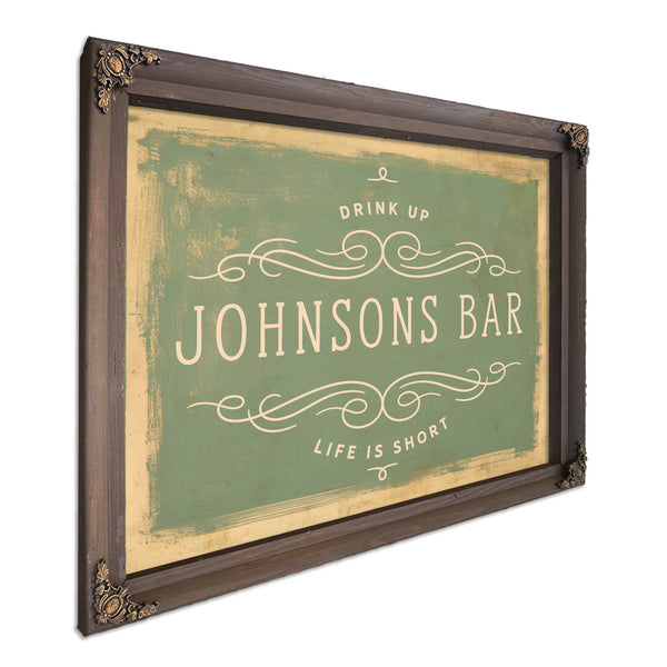 Personalized Bar Sign, Drink Up / Life Is Short, image 7
