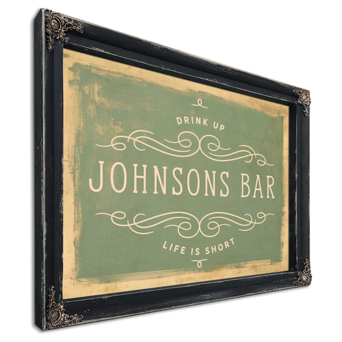 Personalized Bar Sign, Drink Up / Life Is Short, image 8